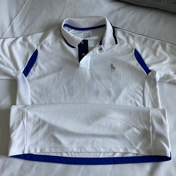 Polo shirt - White with blue accents - Picture 2 of 6